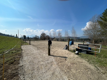Entrée du paddock, point de rendez-vous